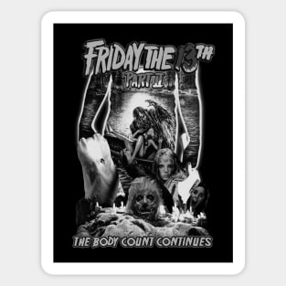 Friday The 13th, Part II. (Black and White). Sticker